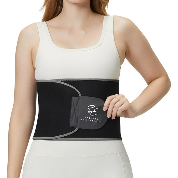Special Essentials Waist Trimmer for Women & Men Adjustable Sweat Band Waist Trainer Breathable Mesh for Training & Workouts