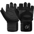 thumbnail image 1 of Special Essentials Weight Lifting Gloves for Men and Women, Fingerless with Non-Slip Neoprene Padding and Wrist Strap, 1 of 6