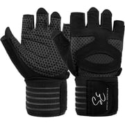 Special Essentials Weight Lifting Gloves for Men and Women, Fingerless with Non-Slip Neoprene Padding and Wrist Strap