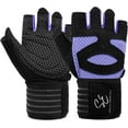 thumbnail image 1 of Special Essentials Anti Slip Men and Women Neoprene Purple Weight Lifting Gloves, S, 1 of 6