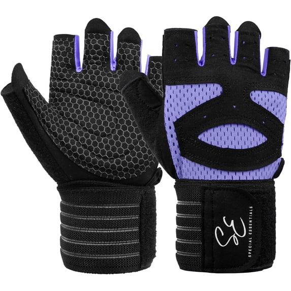 Special Essentials Workout Gloves for Men & Women – With Non-Slip Neoprene Padding & Wrist Straps for Weightlifting, Exercise, and Cycling