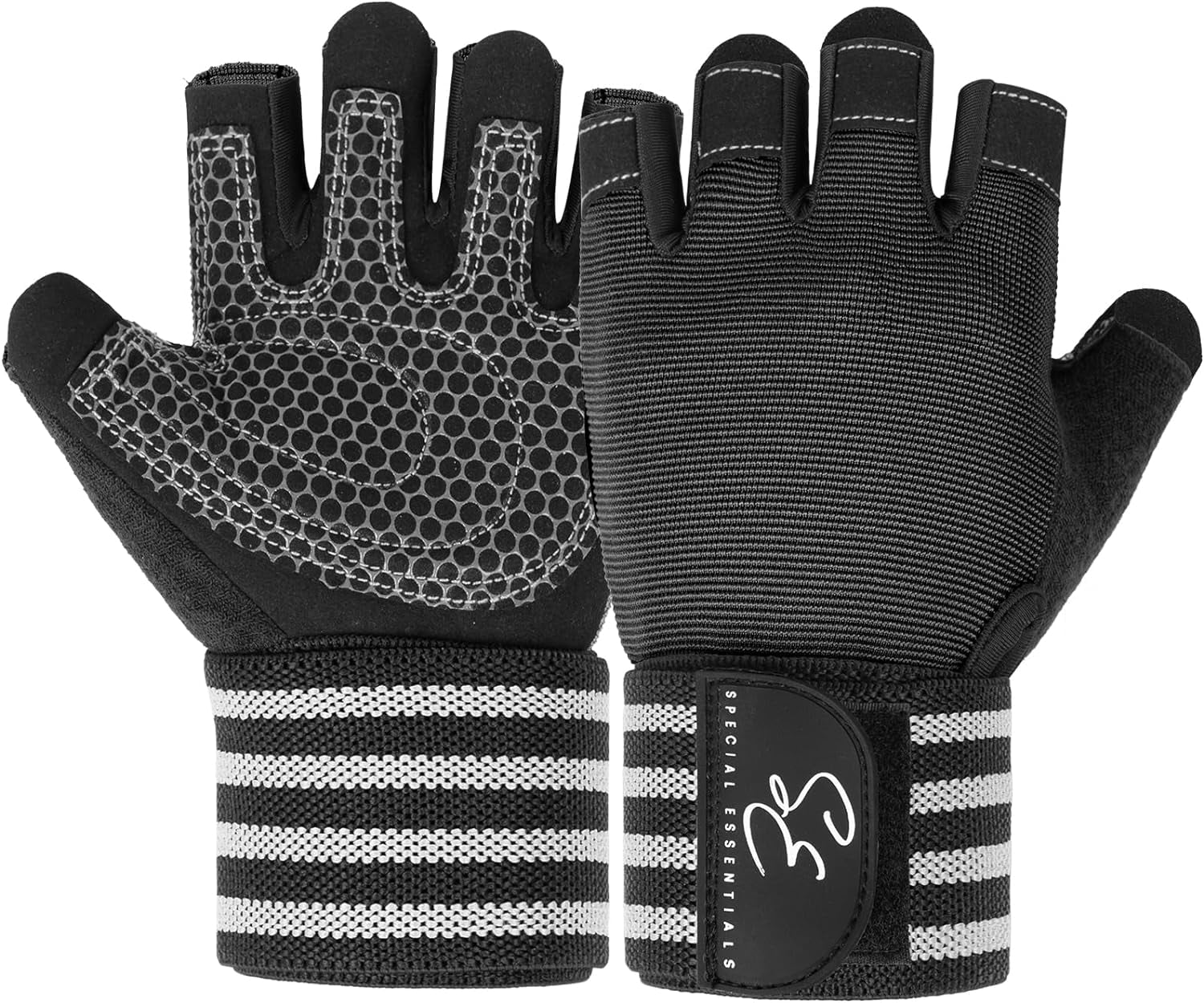 Special Essentials Workout Gym Gloves for Men and Women, Fingerless
