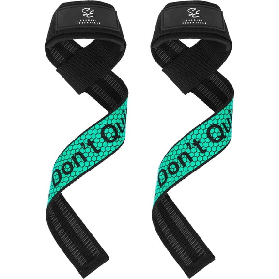 Special Essentials Wrist Straps for Weightlifting - Two-Sided Anti Slip Silicone Grip & Premium Padded Neoprene - Durable Gym Lifting Straps for Men and Women