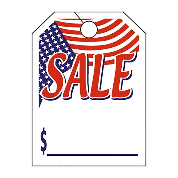 SSWBasics Special Event Mirror Hang Tags - "Patriotic Sale"  - Pack of 50- Dealership
