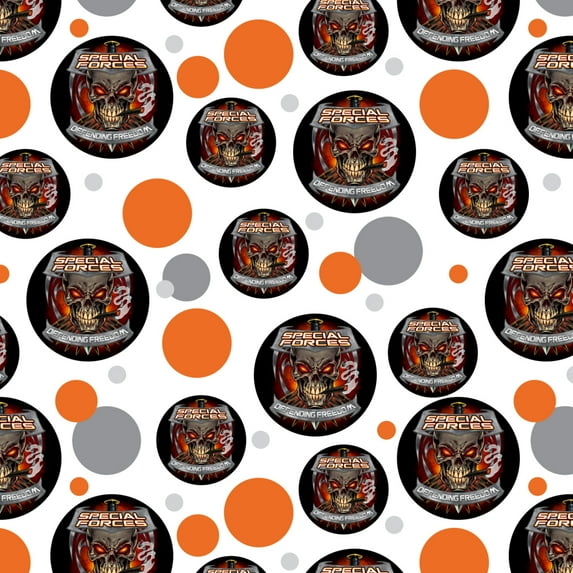 Special Forces Defending Freedom Skull Bullets Premium Gift Wrap Wrapping Paper Roll