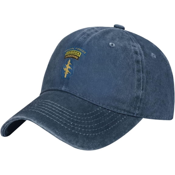 Special Forces Ranger Airborne Vintage Wash Denim Baseball Cap