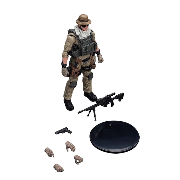 Special Forces Soldier Action Figure, 1:18 Scale Articulated Vintage Military Figure Playset with Weapon Gear Accessories, Collectible Model & Gift for Adults