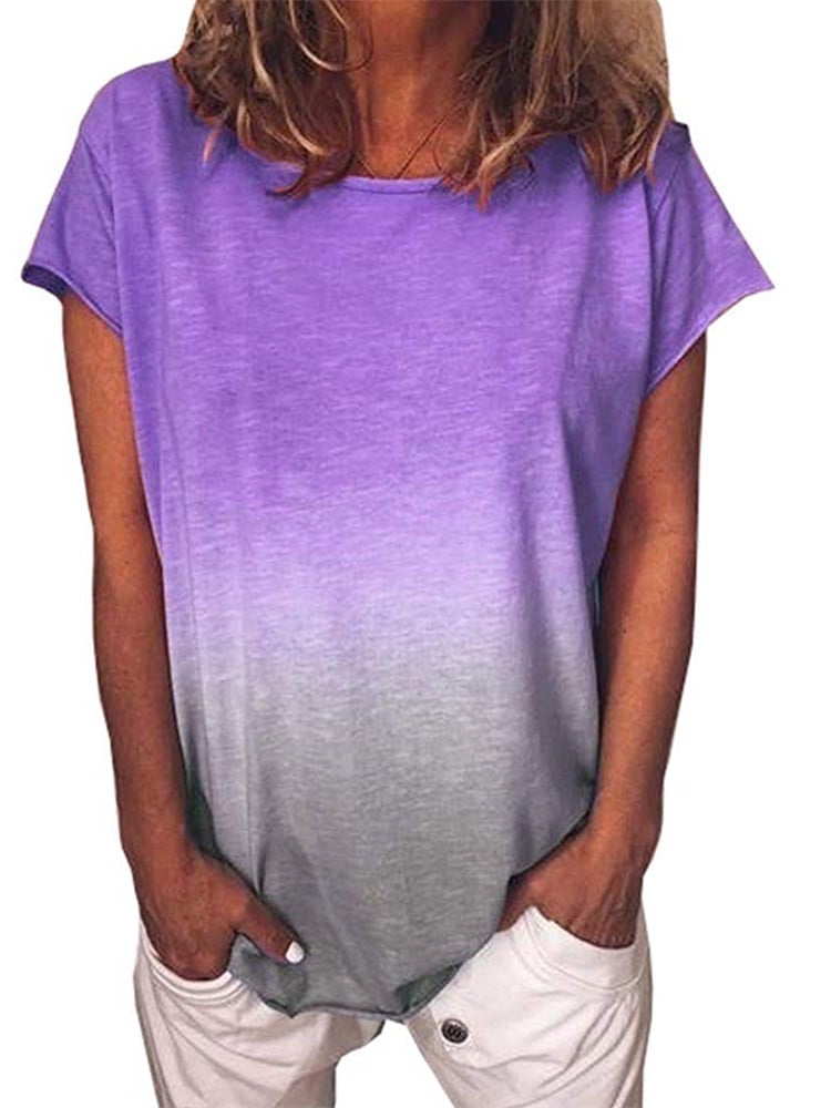 Gradient Cotton T-Shirt - Ready-to-Wear