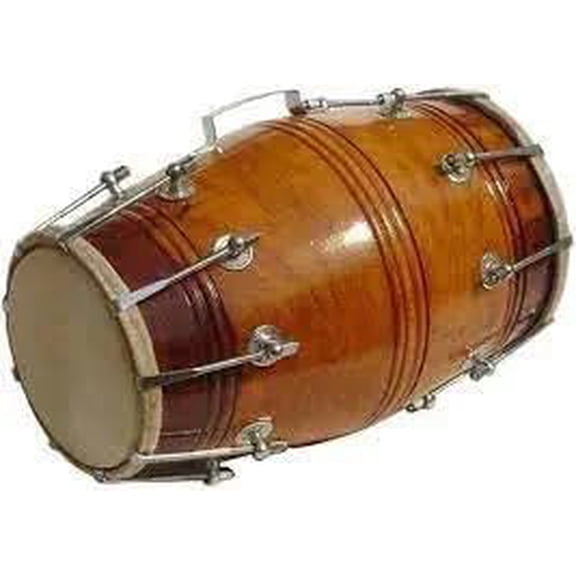 Special Half Rassi Sheesham Wood Dholak Drum With Padded Bag - Brown | Perfectly Symmetric Round Dholak - Dholak For Festival, Wedding, Satsang | Very Easy To Tune