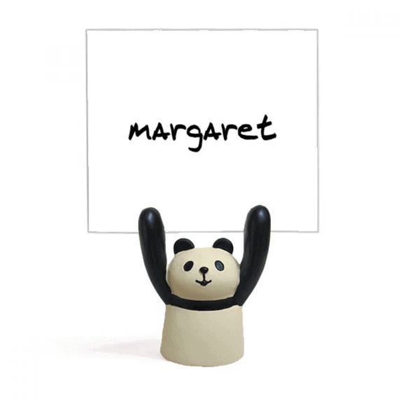 Special Handwriting English Name MARGARET Memo Holder Cartoon Animal Panda Stand Decoration