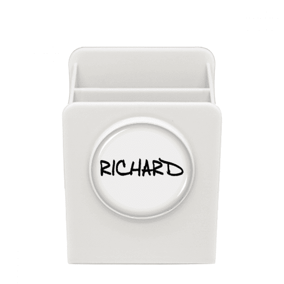 Special Handwriting English Name RICHARD Desk Pencil Holder Cup Pen Organizer
