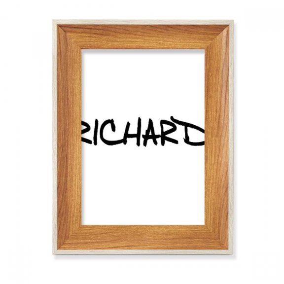 Special Handwriting English Name RICHARD Desktop Wooden Photo Frame Display Picture Art Painting Multiple Sets