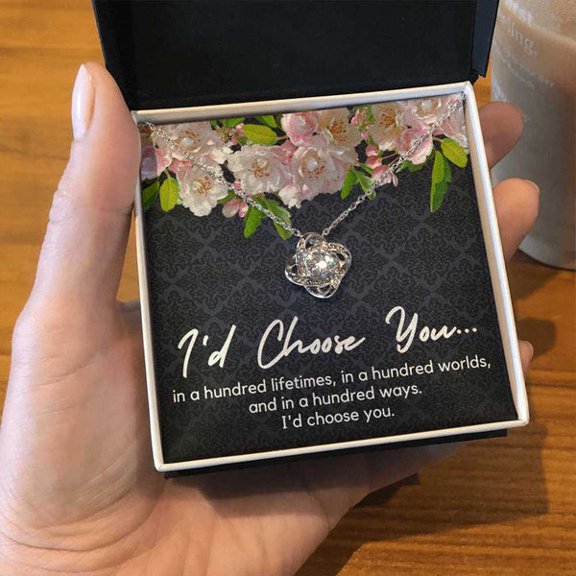 Special HeartfeltFor Female - Necklace, White Love Knot Necklace