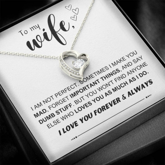 Special HeartfeltFor Wife - Necklace, White Forever Love Necklace