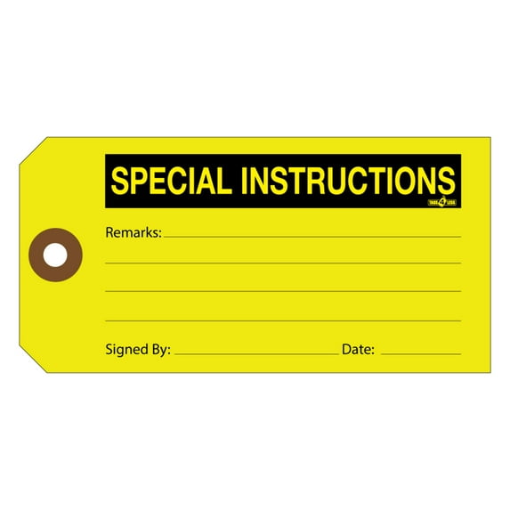 Special Instructions Production Inventory Tags (100 tags per pack)