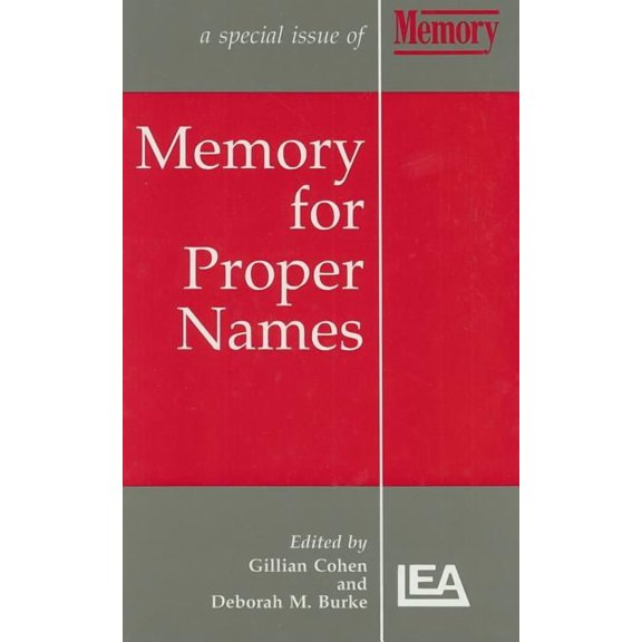Special Issues of Memory Memory for Proper Names: A Special Issue of Memory, (Hardcover)
