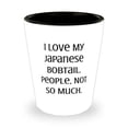 thumbnail image 1 of Special Japanese Bobtail Cat Shot Glass, I Love My, For Cat Lovers, Present From Friends, Ceramic Cup For Japanese Bobtail Cat, 1 of 1