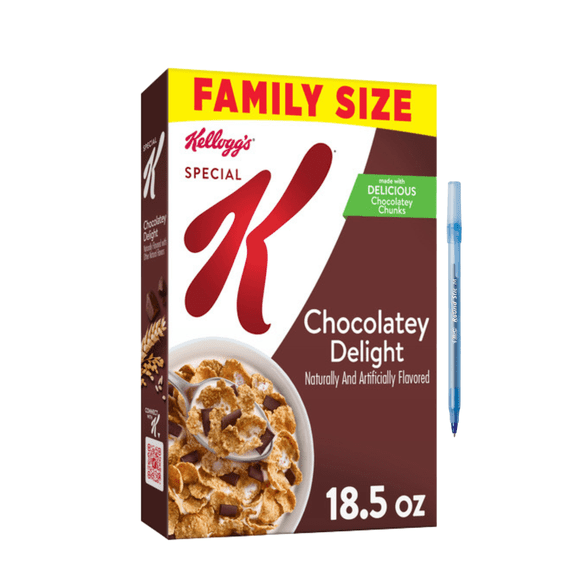 Special K Breakfast Cereal, Family Breakfast, Fiber Cereal, Chocolatey Delight 18.5 oz