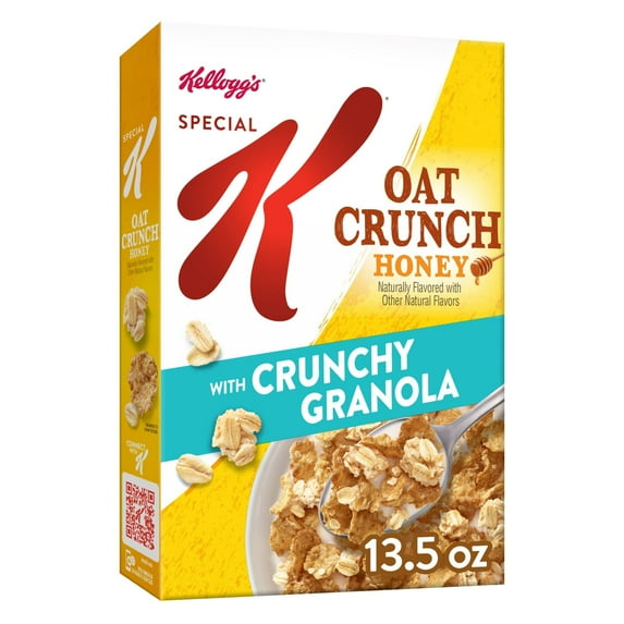 Special K Breakfast Cereal, Oat Crunch Honey (Pack of 18)