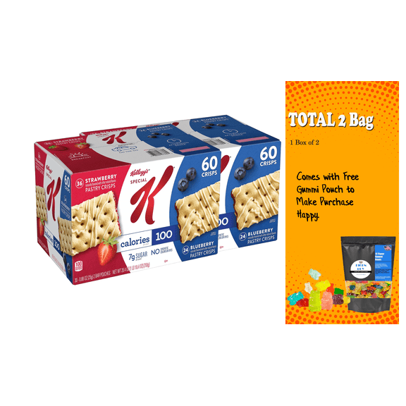Special K Pastry Crisps, Variety Pack, 60 ct.2pk - Free PICKN BUY Gummies