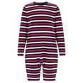 thumbnail image 1 of Special Kids Adaptive Clothing For Children, Zipback Long Sleeve Short Leg Jumpsuit for Kids By Kaycey, 5-6 Years, Red White Blue Navy Trim, 1 of 2