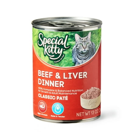 Special Kitty Beef & Liver Dinner, Classic Pate, 13 oz
