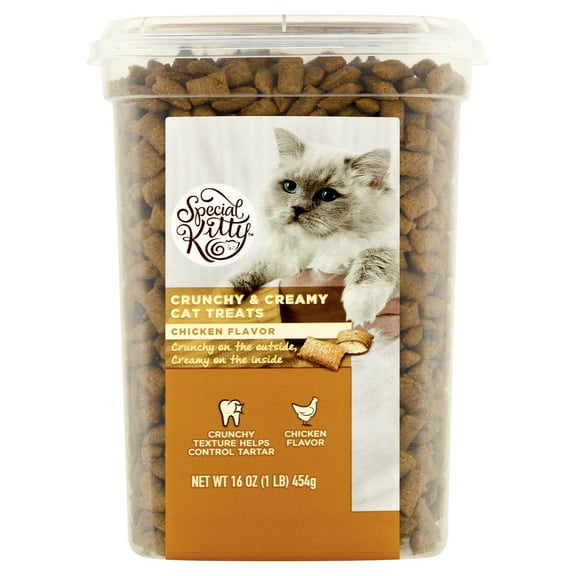 Special Kitty Crunchy and Creamy Cat Treats Chicken Flavor, 16 oz