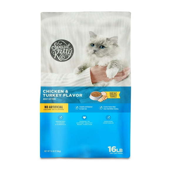 Special Kitty Complete Nutrition Chicken & Turkey Flavor Dry Cat Food, 16 lb Bag