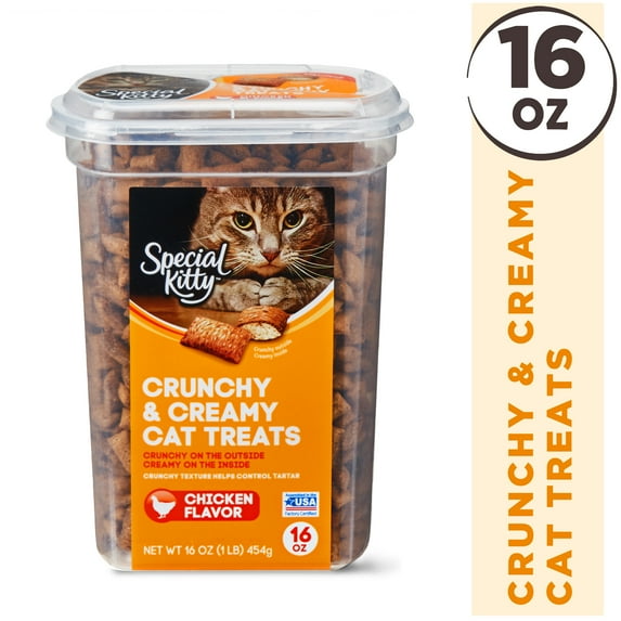 Special Kitty Crunchy & Creamy Cat Treats, Chicken Flavor, 16 oz