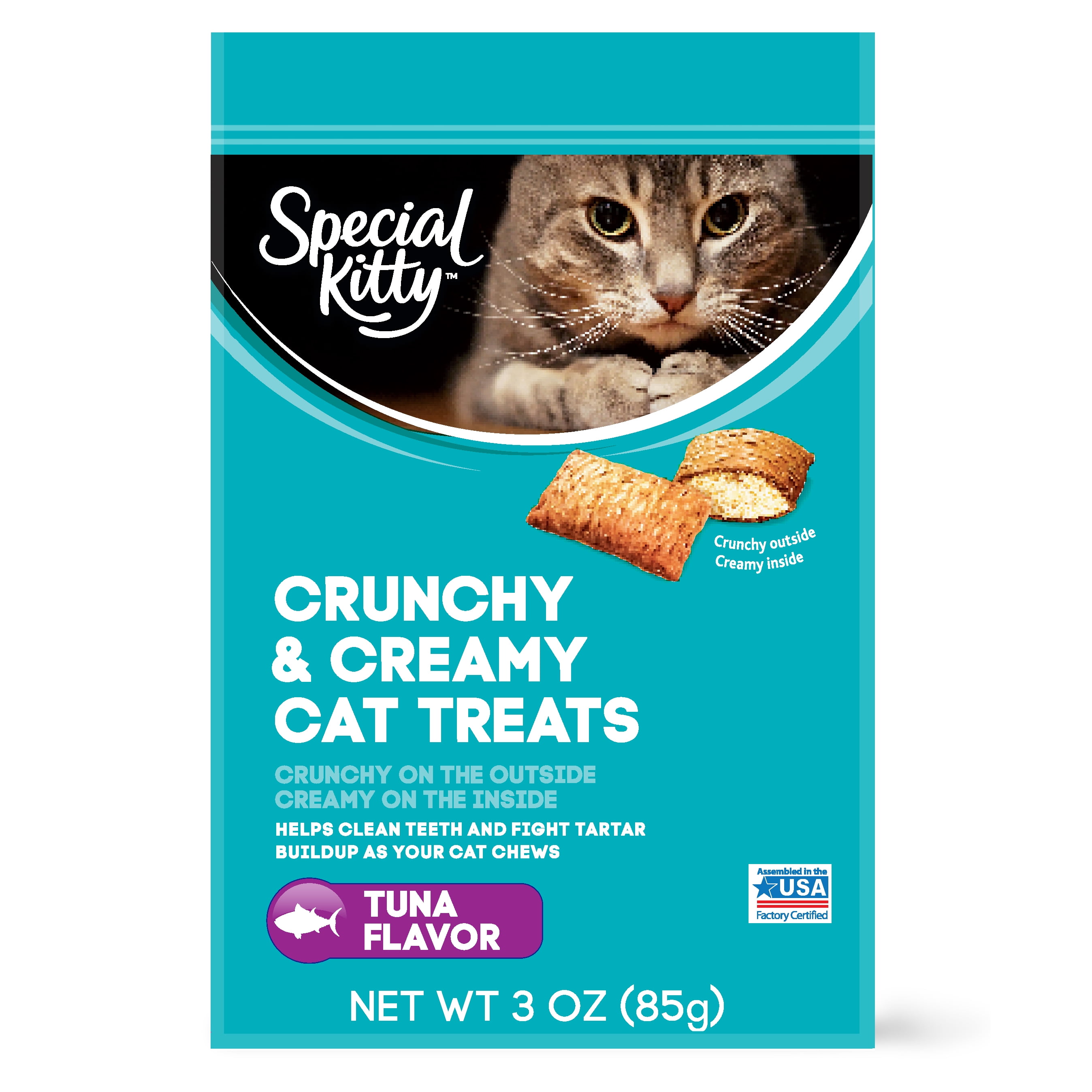 Special Kitty Crunchy & Creamy Cat Treats, Tuna Flavor, 3 oz