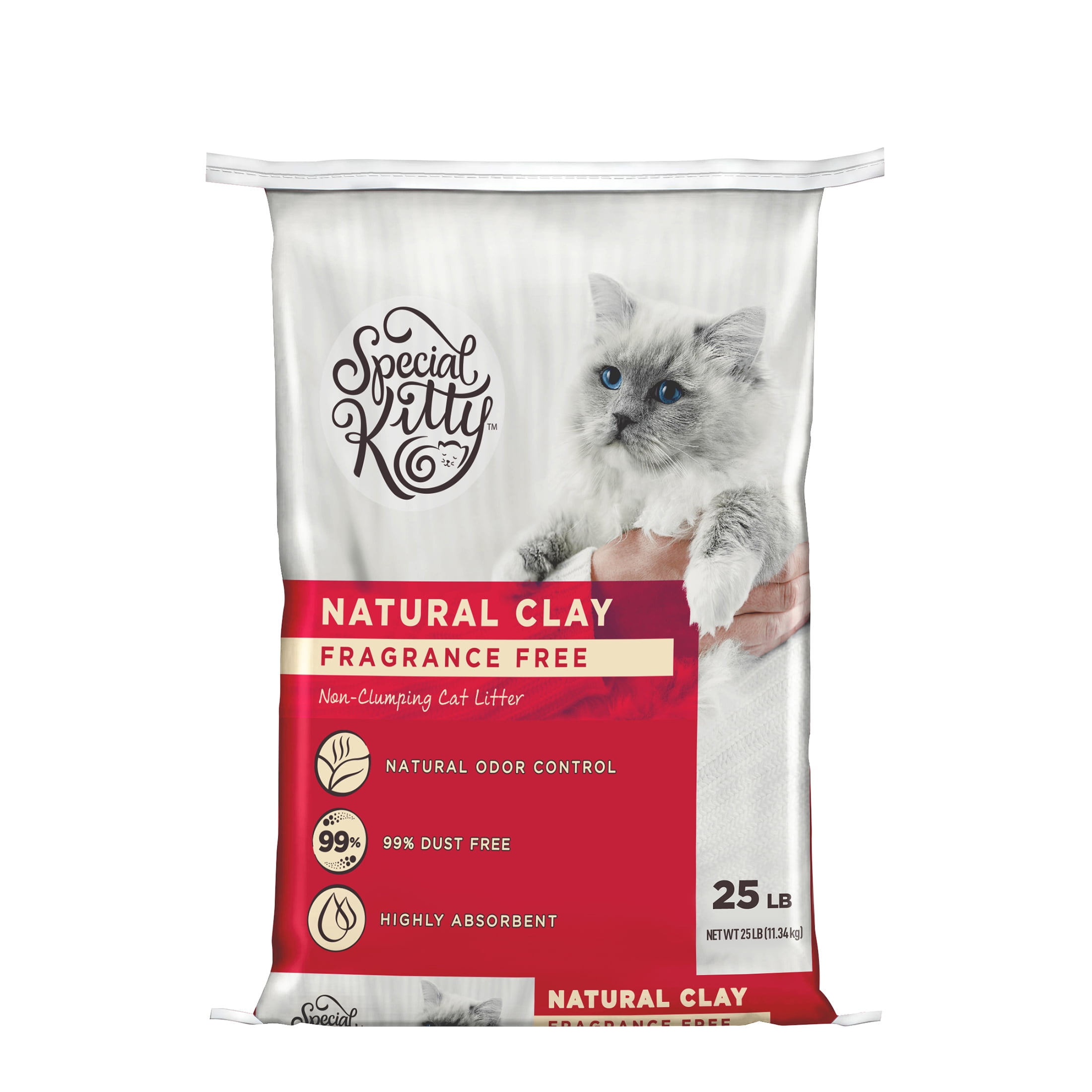Special Kitty Natural Clay Cat Litter, Unscented, 25 lb