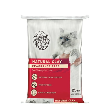 Special Kitty Natural Clay Cat Litter, Unscented, 25 lb