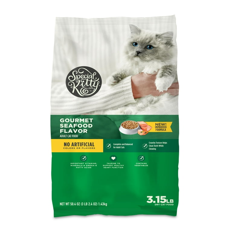 Special Kitty Gourmet Seafood Blend Dry Cat Food with Tuna Shrimp