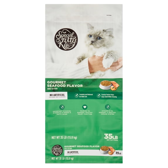 Special Kitty Gourmet Formula Seafood Blend Flavor Dry Cat Food, 35 lb Bag