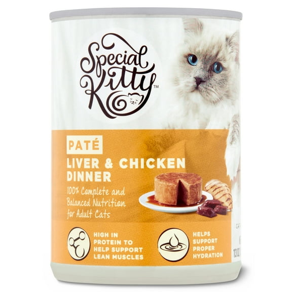 Special Kitty Liver & Chicken Dinner Pate Wet Cat Food, 13 oz Can