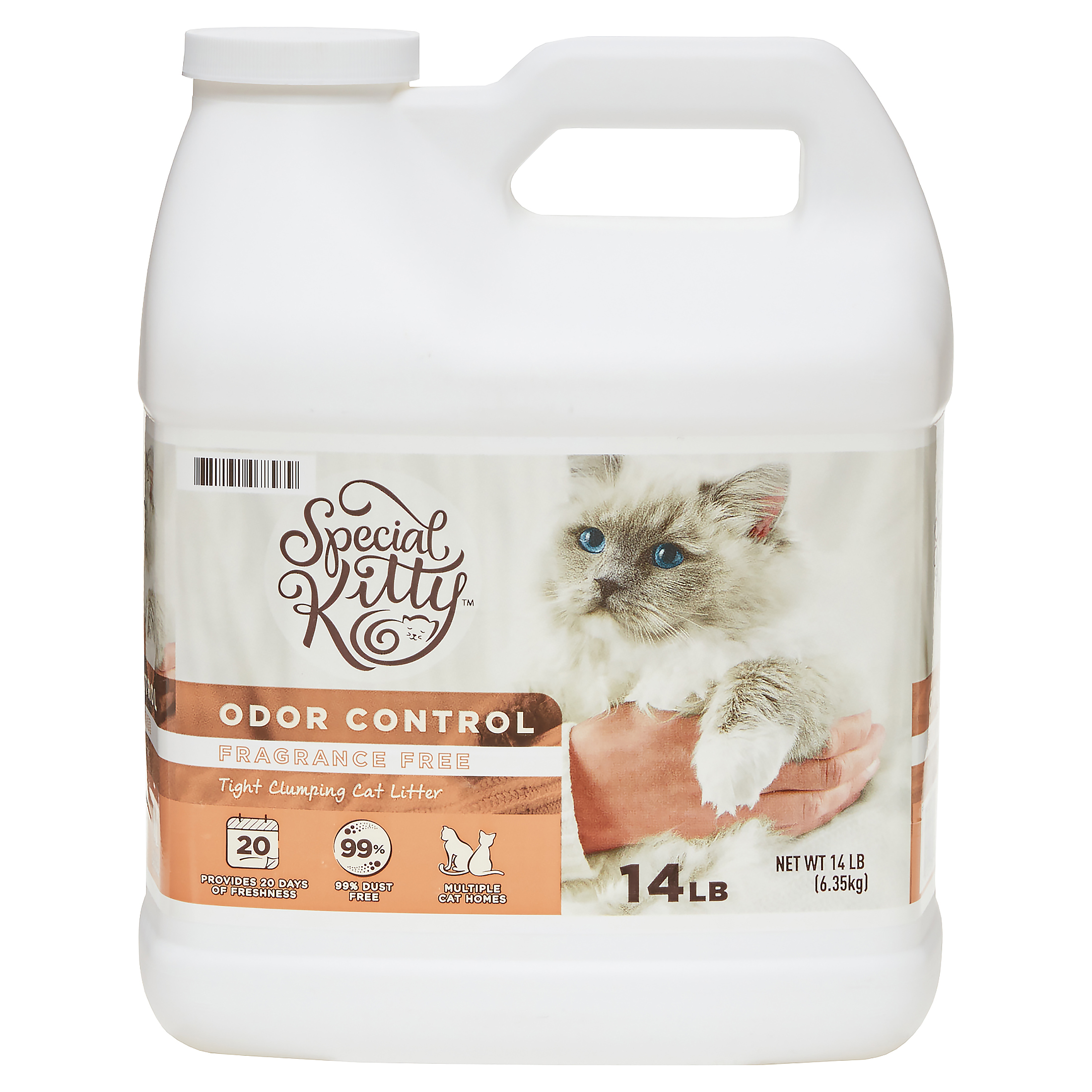 Special Kitty Odor Control Tight Clumping Cat Litter, Fragrance Free, 14 lb - image 1 of 7