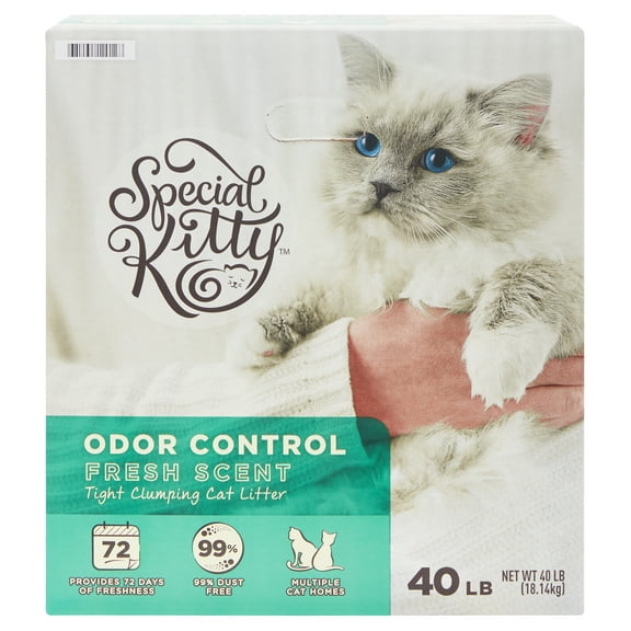 Special Kitty Odor Control Tight Clumping Cat Litter, Fresh Scent, 40 lb