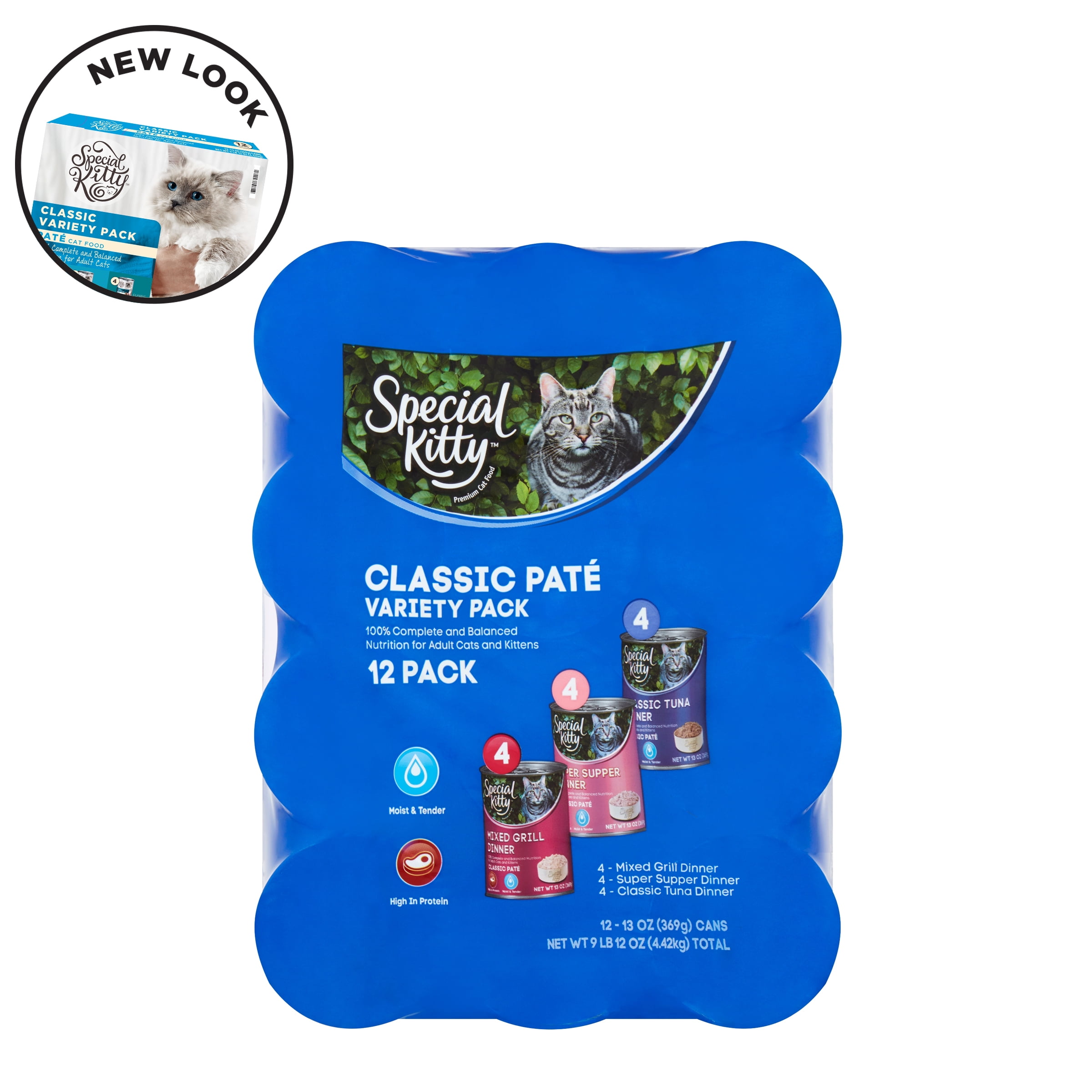 Special Kitty Tuna Flavor Pate Wet Cat Food Variety Pack for Adult