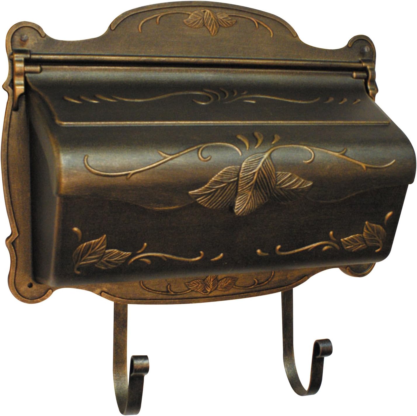 Special Lite Floral Horizontal Curbside Mailbox Black Cast Aluminum