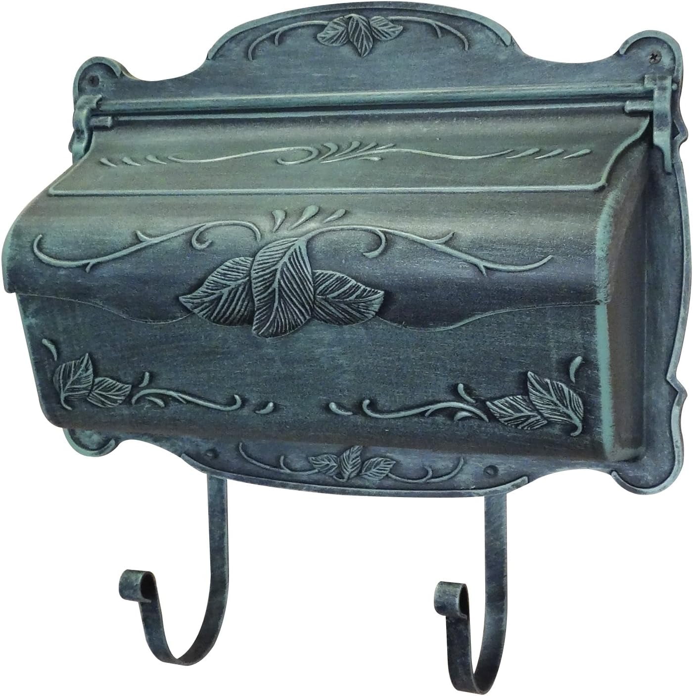 Special Lite Floral Horizontal Curbside Mailbox Black Cast Aluminum