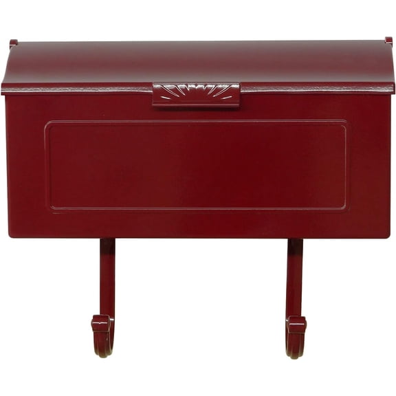 Special Lite Nash Horizontal Wall Mount Mailbox - Wine Aluminum Mailbox for Wall Mount - SHN-1006-WIN
