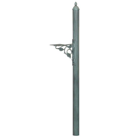Special Lite Products Albion Decorative Mailbox Post in Verde Green Finish