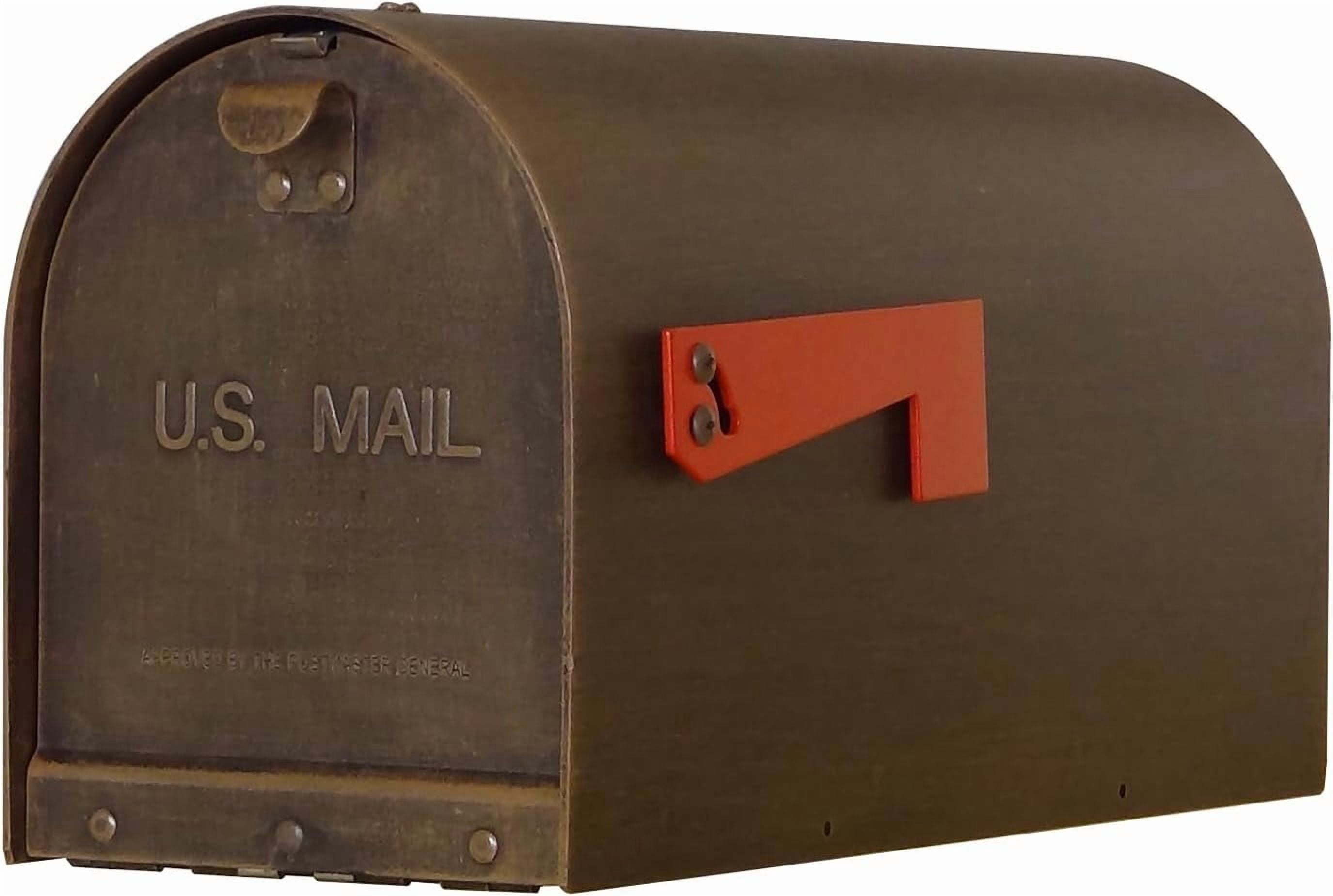 Special Lite Products Copper vandal resistant steel Titan curbside mailbox featuring resilient steel walls with fade resistant powder coated finish and stainless steel hardware