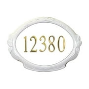 Special Lite Products Floral Address Plaque - White