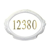 Special Lite Products SAP-4110-WH Floral Address Plaque - White
