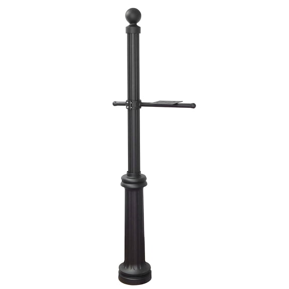 Special Lite Products Fresno Decorative Mailbox Post in Black Finish