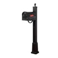 thumbnail image 1 of Special Lite Products SCB1005-SPK710-WRB3-BLK Hummingbird Curbside Mailbox & Springfield Mailbox Post with Base - Black, 1 of 4