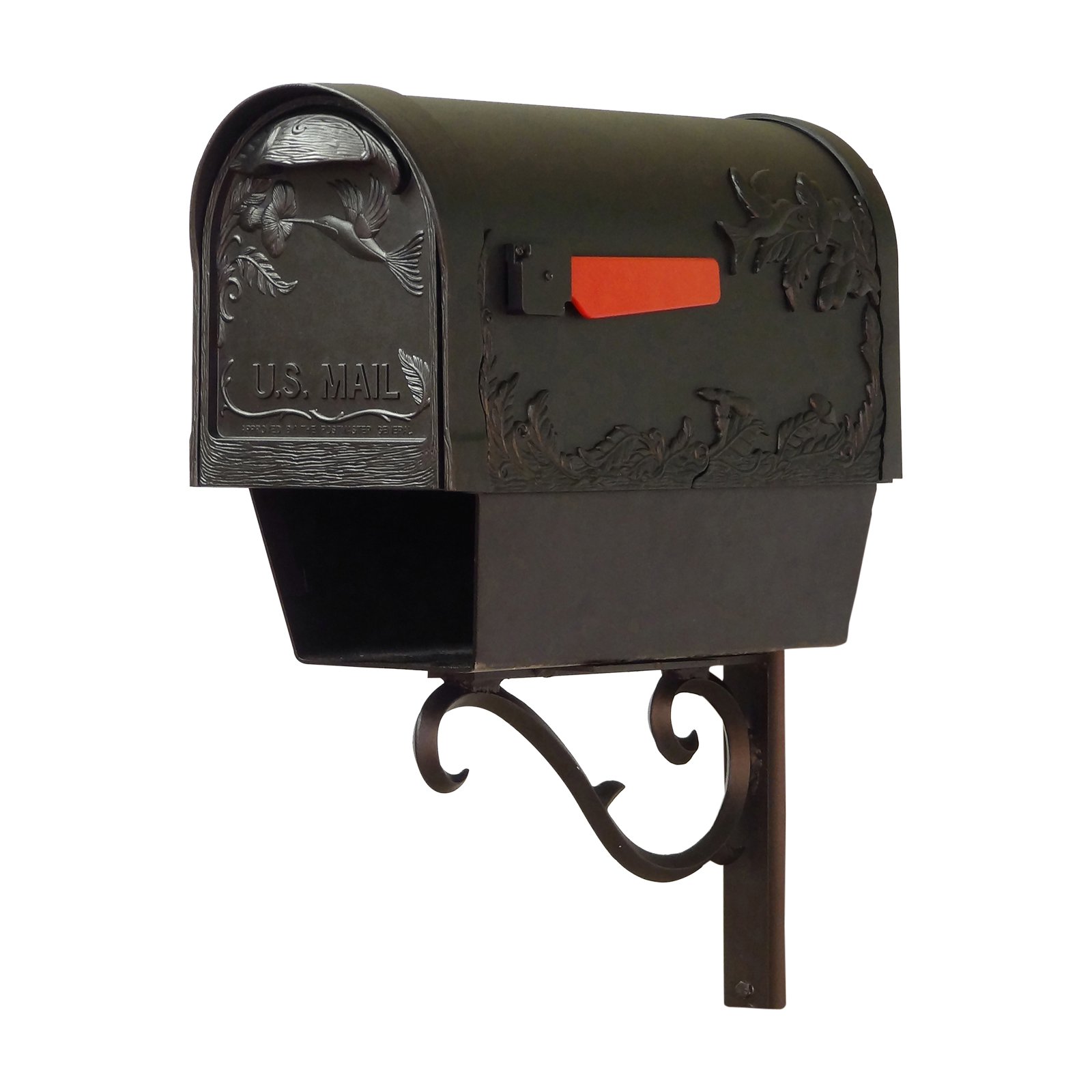 Special Lite Products Hummingbird Curbside Mailbox with Newspaper Tube and Sorrento Mailbox