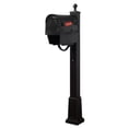 thumbnail image 1 of Special Lite Products SCB2005-SPK710-WRB3-BLK Hummingbird Curbside Newspaper Tube and Springfield Mailbox Post with Base - Black, 1 of 5