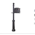 thumbnail image 1 of Special Lite Products SCK1017-SPK592-BLK Kingston Curbside Fresno Mailbox Post - Black, 1 of 5